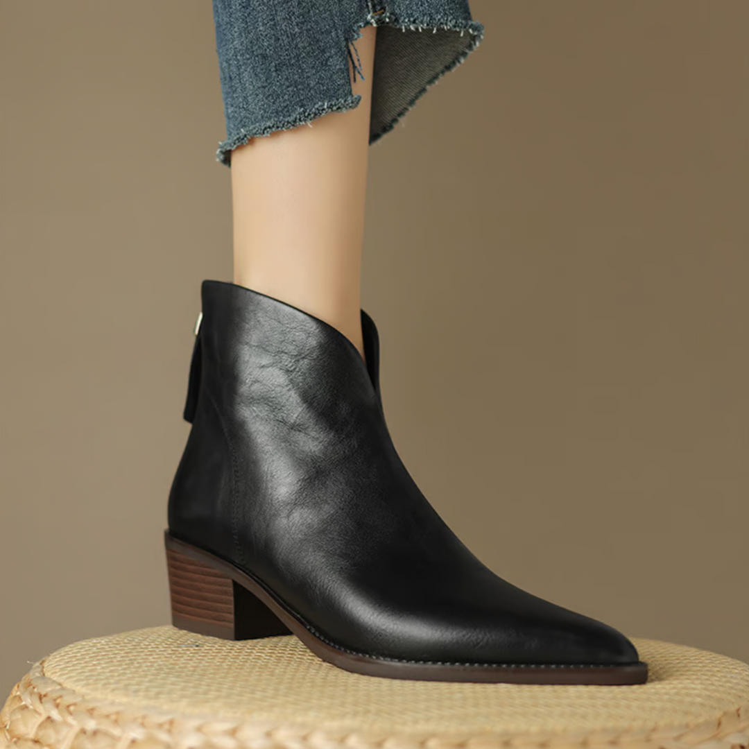 Camille | Botines de Lujo con Tacón Bajo