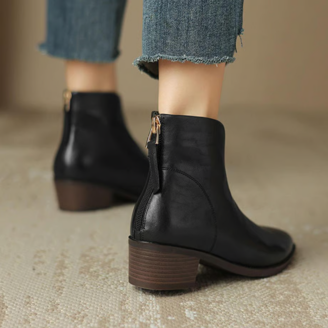 Camille | Botines de Lujo con Tacón Bajo