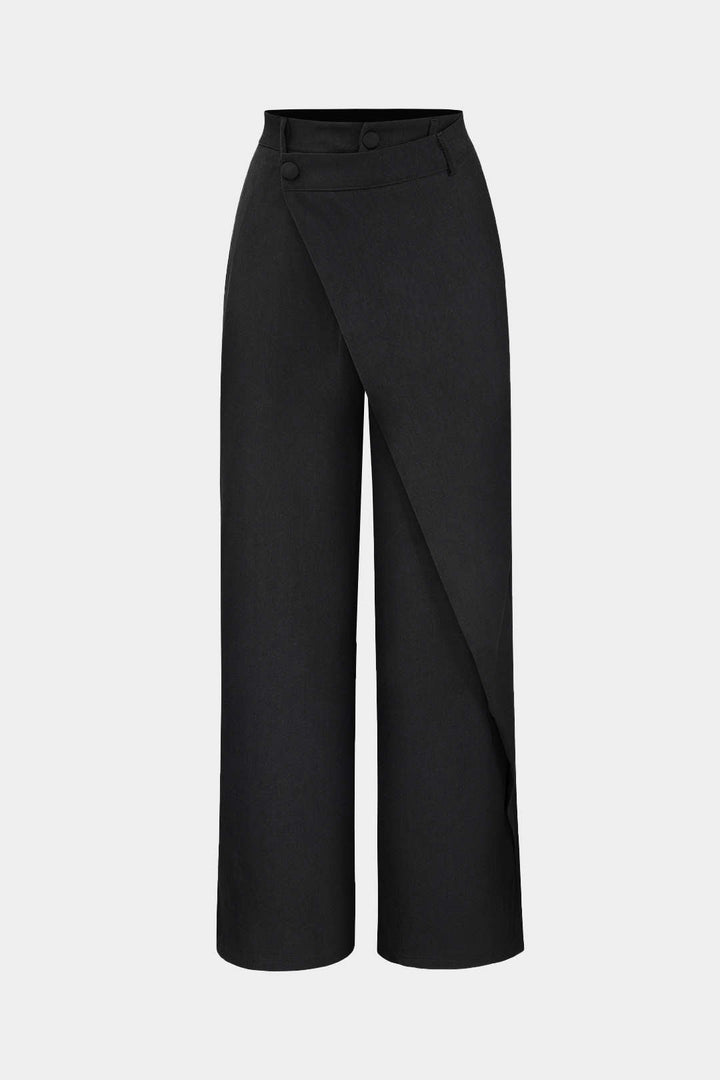 Paloma | Pantalones Rectos con Drapado Moderno