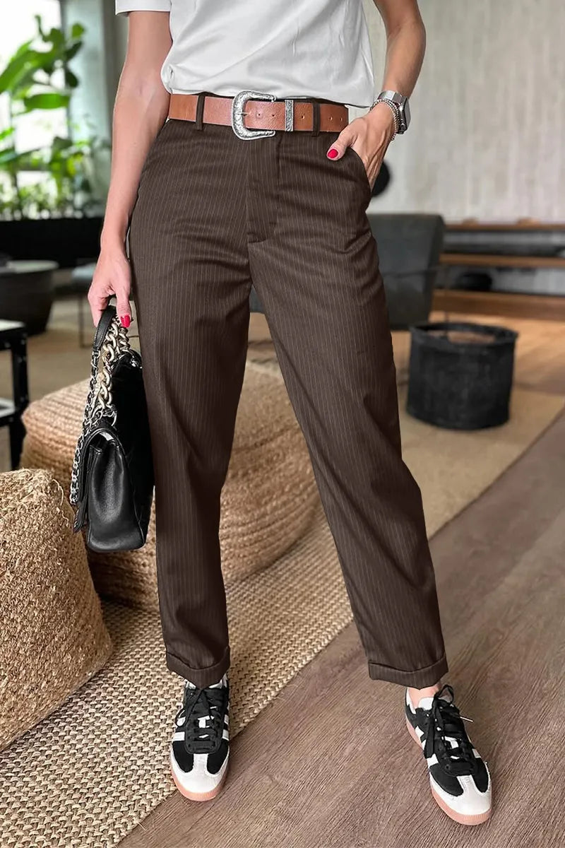 Rosa | Pantalón recto de cintura alta