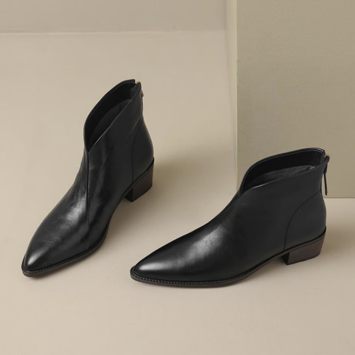 Camille | Botines de Lujo con Tacón Bajo