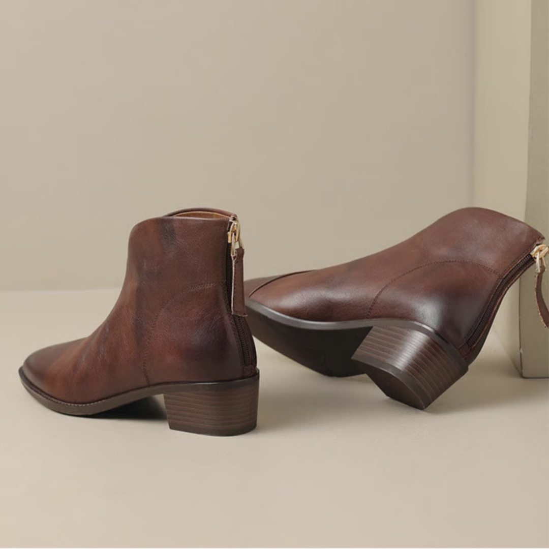 Camille | Botines de Lujo con Tacón Bajo