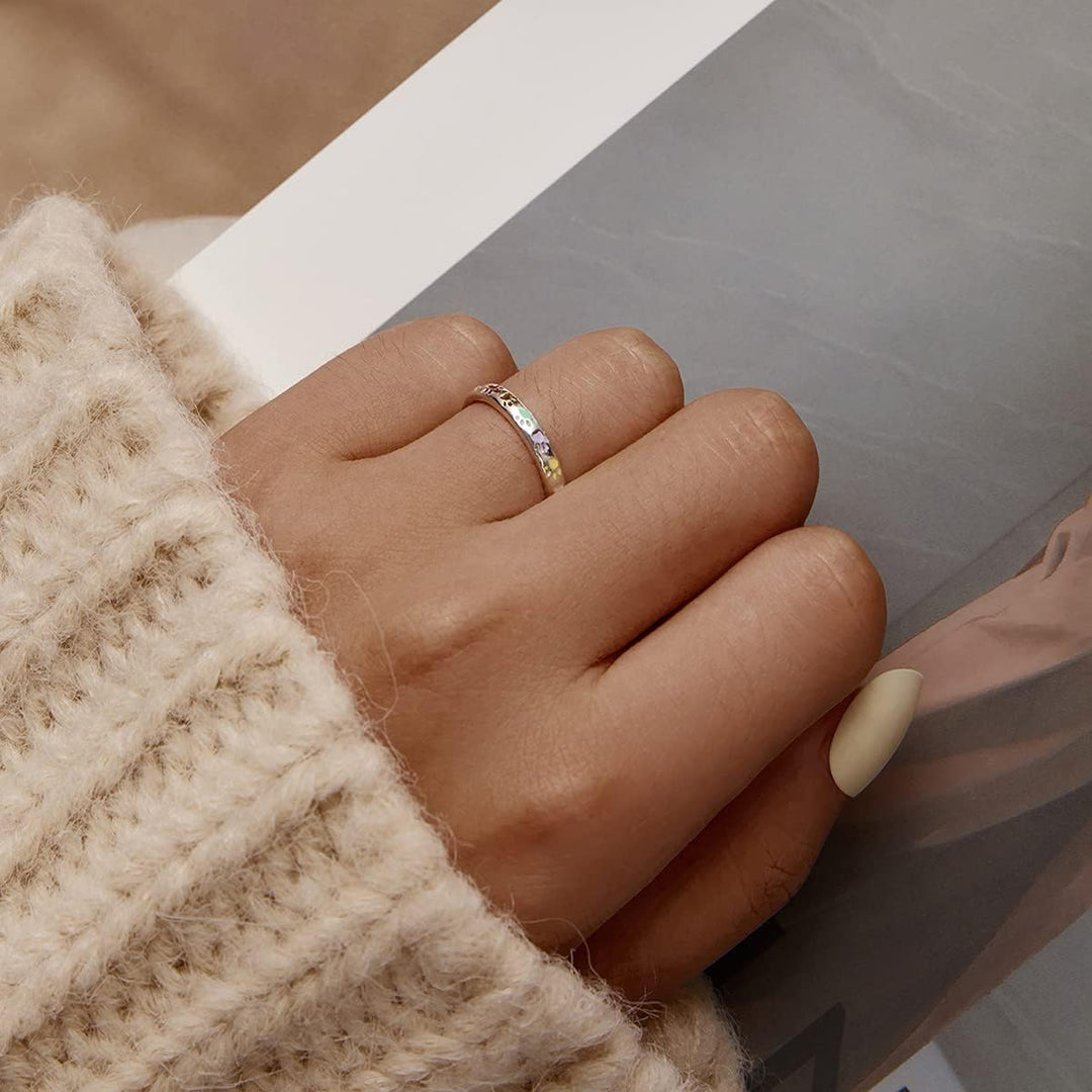 Anello in argento sterling con disegno a forma di zampa