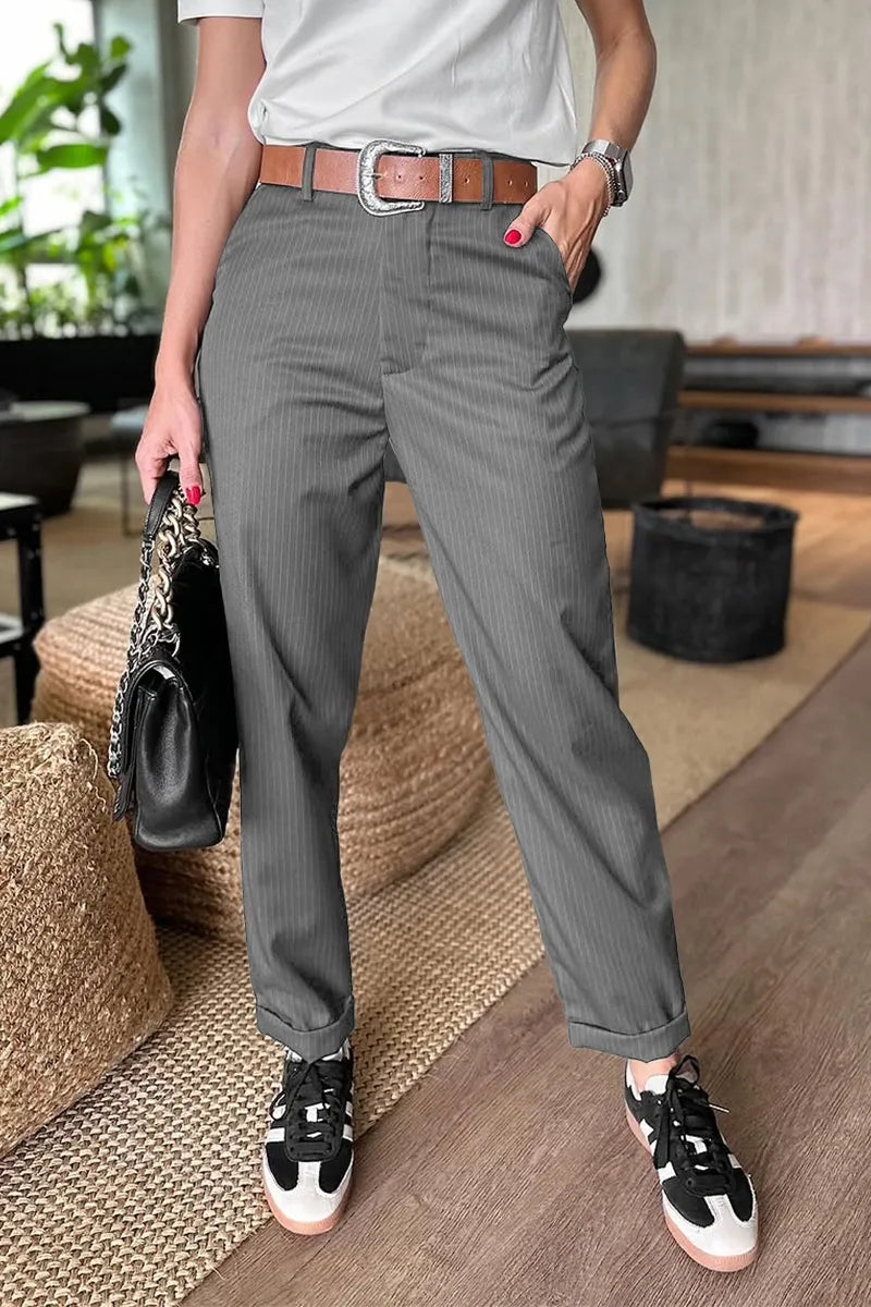 Rosa | Pantalón recto de cintura alta