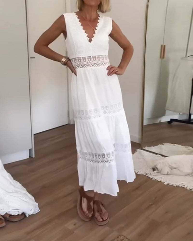 Kim | Vestido de encaje con escote en V