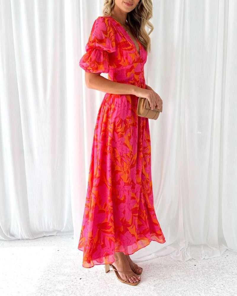 Vestido Maxi Carla | Tropical Radiance