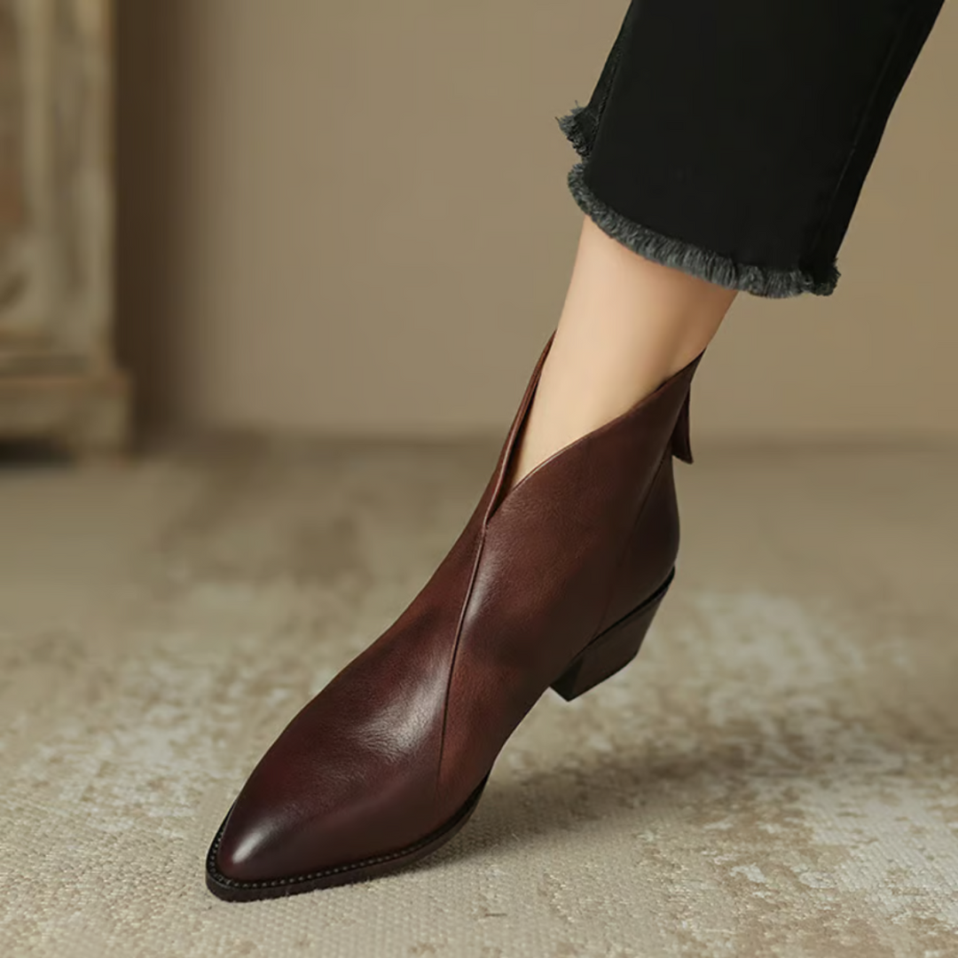 Camille | Botines de Lujo con Tacón Bajo