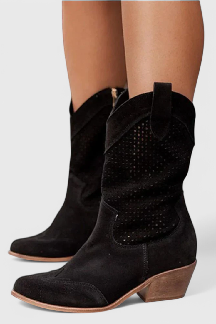 Pilar | Botas de Vaquero Modernas con Cremallera Lateral