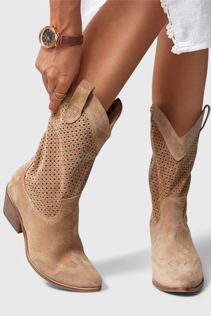 Pilar | Botas de Vaquero Modernas con Cremallera Lateral