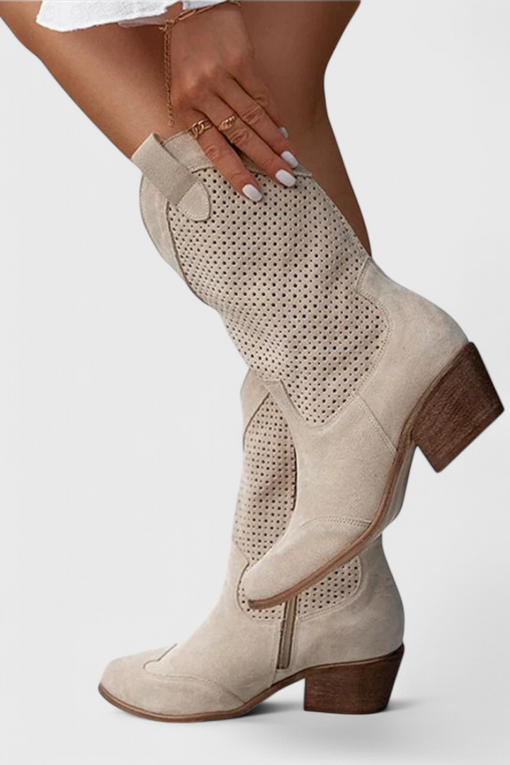 Pilar | Botas de Vaquero Modernas con Cremallera Lateral