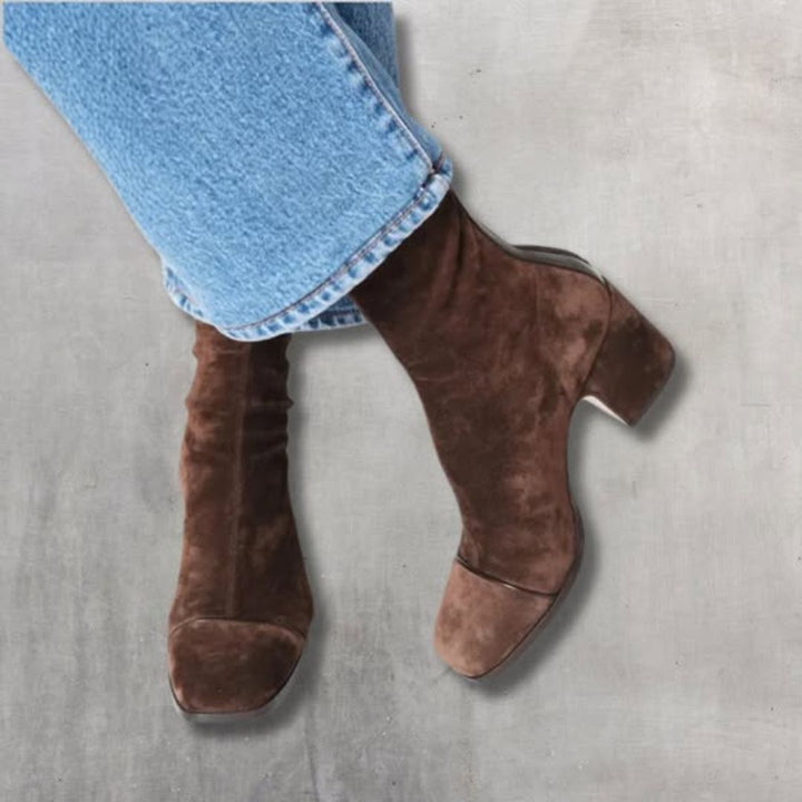 Capucine | Botines de Tacón Elegantes en Ante