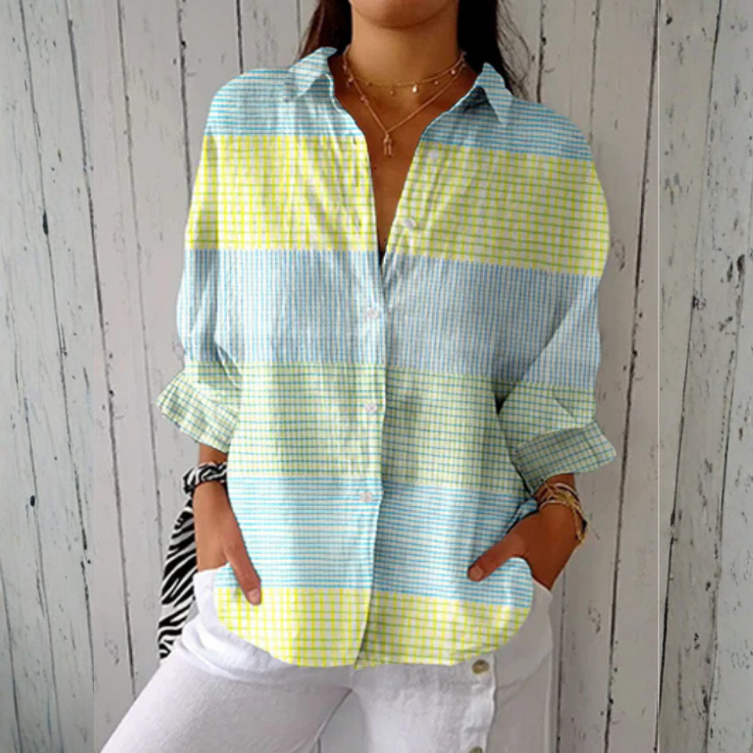 Emma | Blusa de Cuadros Pastel