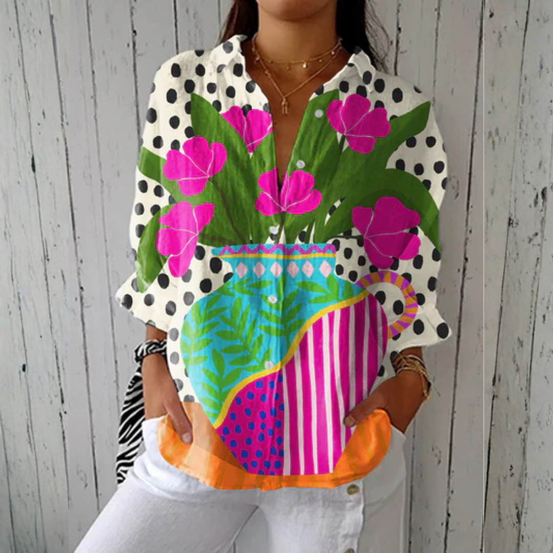 Rachel | Blusa Jarrón en Flor