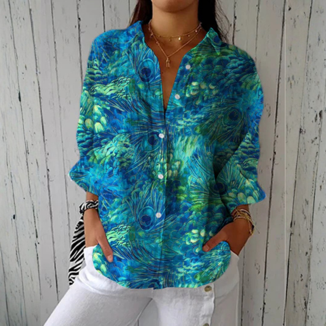 Victoria | Blusa Gracia Pavo Real