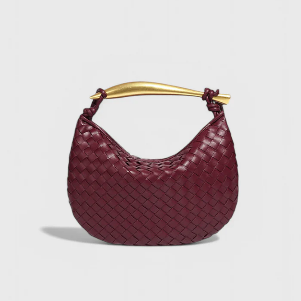 Gerda Bolso Woven con Asa Dorada