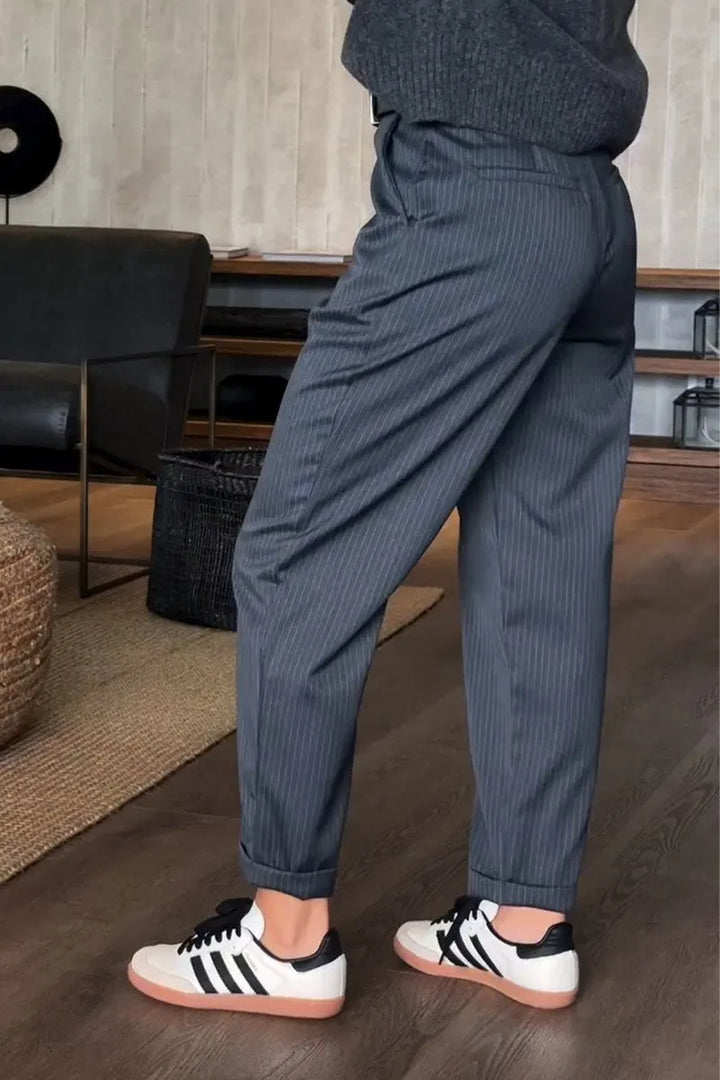 Rosa | Pantalón recto de cintura alta