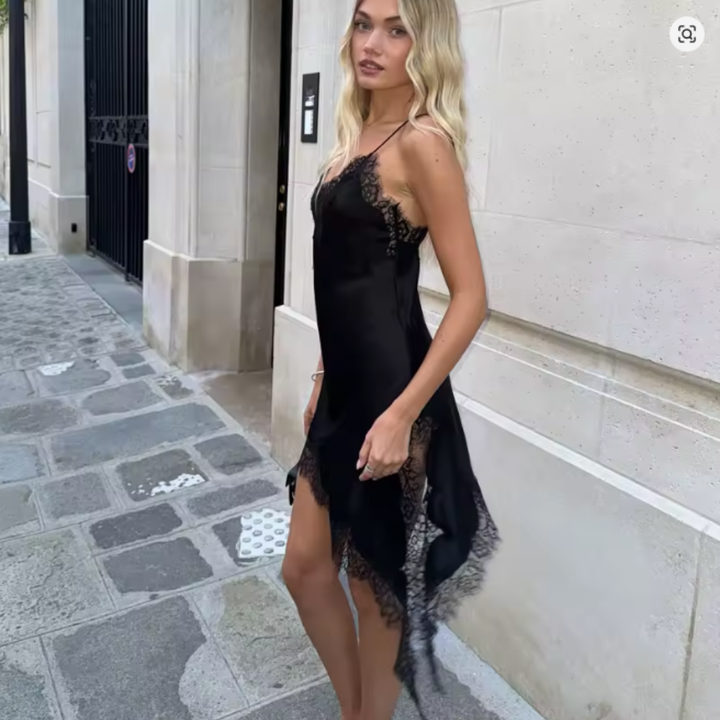 Laurana | Vestido Asimétrico de Encaje