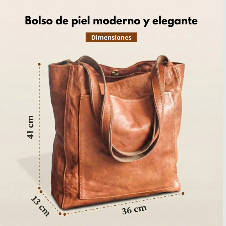 Lorena™ | Bolso de piel moderno y elegante