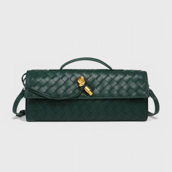 Melanie Clutch con Detalle de Nudo Dorado