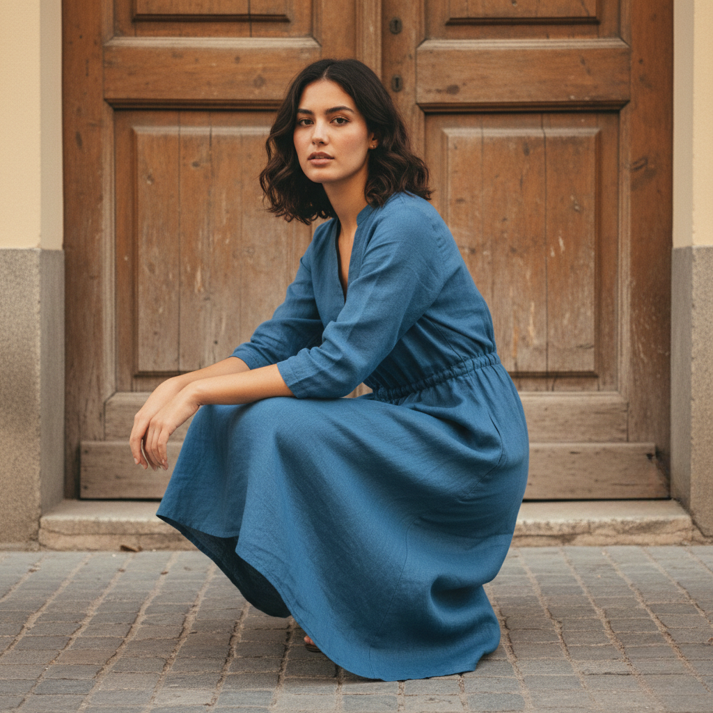 Minea | Vestido de Algodón Ventilado